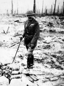 Prints of Photographic portrait of King George V of Great Britain and Northern Ireland (1865-1936), pictured in British Army uniform on a visit to the Western Front, during the First World War November Prints: King George V at the Western Front, c. 1917