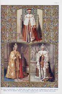 Ceremonial Prints: King George VI in his ceremonial robes by Matania