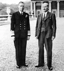 Clement Prints: King George VI and Clement Attlee, at Buckingham Palace, 194