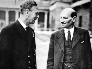 Clement Prints: King George VI and Clement Attlee, Buckingham Palace, 1945