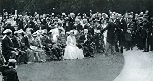 Paris Prints: King George VI and Queen Elizabeth seated on eighteenth century chairs alongside President Lebrun and his wife