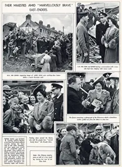 Visiting Prints: King George VI and Queen Elizabeth visiting the East End of London