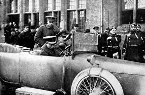 Driving Prints: After King Georges review: The Prince of Wales (driving) and Prince Alexander of Teck returning