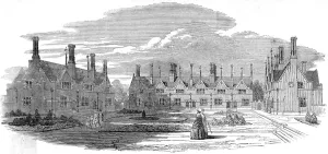 1849 Prints: King William Naval Asylum, London, 1849