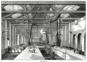 Building Prints: Kings Cross Railway Station, goods shed 1853