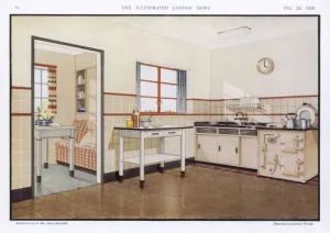 Cooker Prints: Kitchen with Aga 1936