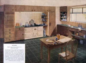 Floor Prints: KITCHEN WITH AGA 1936?