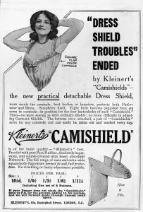 Kleinarts Camishield dress shields advertisement