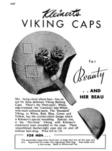 Rubber Prints: Kleinerts viking caps advertisement