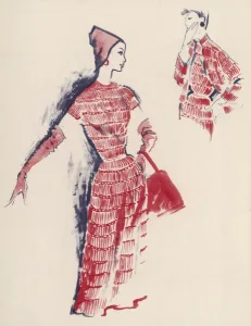 Slim Prints: Knitted dress, 1954