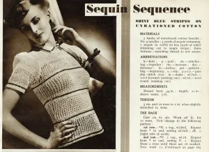Pattern Prints: Knitting pattern 1941
