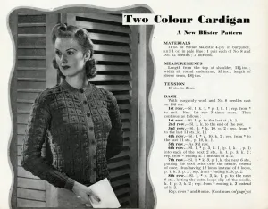 Pattern Prints: Knitting pattern 1941