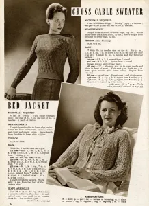 Sweater Prints: Knitting pattern 1944
