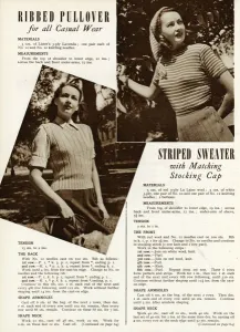 Sweater Prints: Knitting pattern 1945