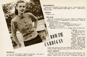 Pattern Prints: Knitting pattern 1945
