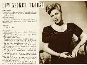 Pattern Prints: Knitting pattern 1945