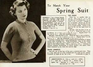 Sweater Prints: Knitting pattern 1949