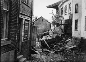 1944 Prints: Knocked-out German Panther Tank; Second World War, 1944