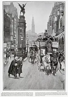 West Prints: Known as The Griffin of Temple Bar Memorial marked the city boundary. Date: 1902