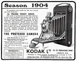 Season Prints: Kodak compact folding camera with roll film. Date: 1904