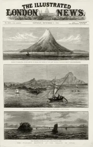 News Prints: Krakatoa volanic eruption, 1883
