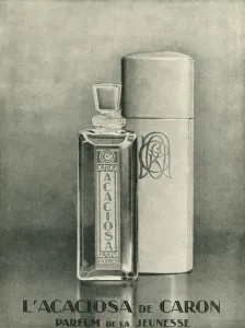 Debutantes Prints: L Acaciosa de Caron fragrance advertisement