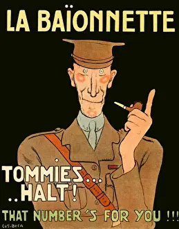 Allies Prints: La Baionnette cover - French impression of British officer
