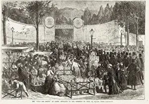 1869 Prints: La Jour des Morts (Day of the Dead) - Parisiens visit tombs of their dead relatives Date: 1869