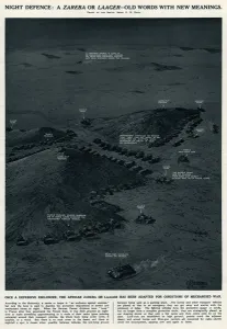 Mechanised Prints: Laager adapted for modern warfare by G. H. Davis