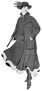 Tweed Prints: Ladies Burberry coat, WW1