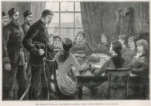 League Prints: Ladies Land League meeting 1881