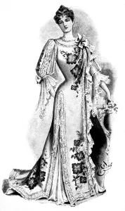 Silk Prints: Ladies Tea-gown fashion, 1899