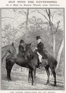 Hunt Prints: Lady Ancaster, the former Miss Eloise Breese, seen with Lord Algernon Gordon-Lennox