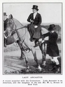 1923 Prints: Lady Ancaster, formerly Miss Eloise Breese, out with the Cottesmore Hunt in 1923