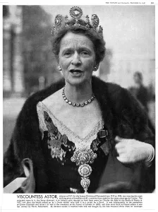 Opening Prints: Lady Astor wearing Cartier tiara with Sancy diamond