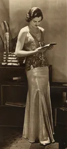 Frocks Prints: Lady Bridget Poulett wearing Norman Hartnell