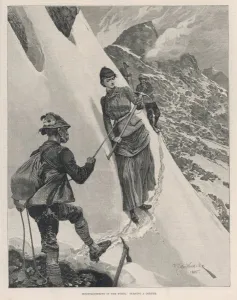 Climbing Prints: Lady Climber in the Alps