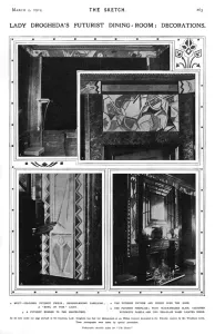 Futurist Prints: Lady Droghedas futurist dining room