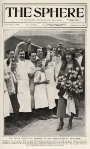 Bowes Prints: Lady Elizabeth Bowes-Lyon cheered at McVitie and Price
