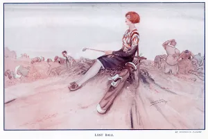Cigarette Prints: A lady enjoying a cigarette after losing her golf ball