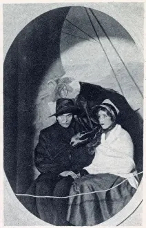 Living Prints: Lady Morvyth Bensen and Mr Valentine Whitaker dressed up as Ford Madox Browns painting
