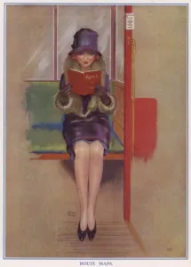 Seductive Prints: Lady passenger on the underground -- Route Maps