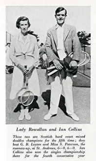 Sport Prints: Lady Rowallan and Ian Collins - Scottish hard court mixed doubles Champions for the 5th time