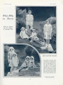 Park Prints: Lady de Trafford and her children at Newsells Park, Herts