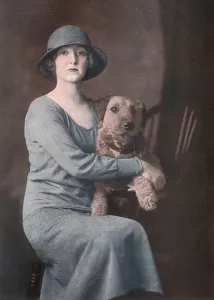 Posh Prints: Lady Wodehouse with her Airedale Terrier