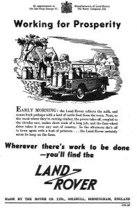 Vehicles Prints: Land Rover advertisement, 1952