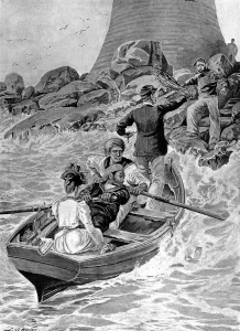 Visitors Prints: Landing at the Lighthouse, 1895