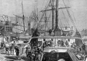 Carried Prints: Landing Oranges at Fresh Wharf, London Bridge, 1874