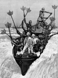 Surf Prints: Landing in a Surf-boat at Accra, Ghana, 1891