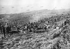 Gallipoli Prints: Landing at Suvla Bay, Gallipoli, 1915